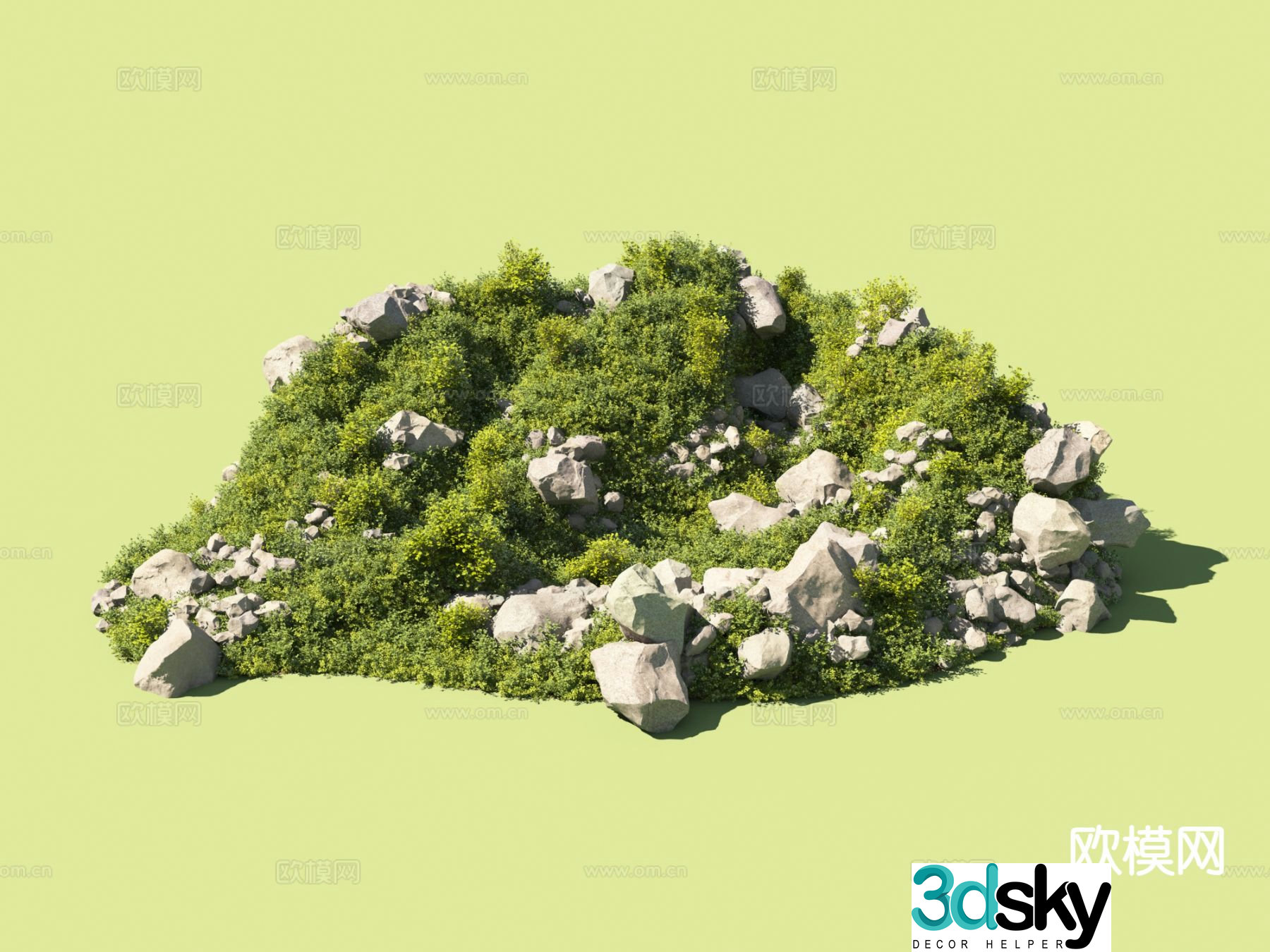 landscape stone rock stone 3d model
