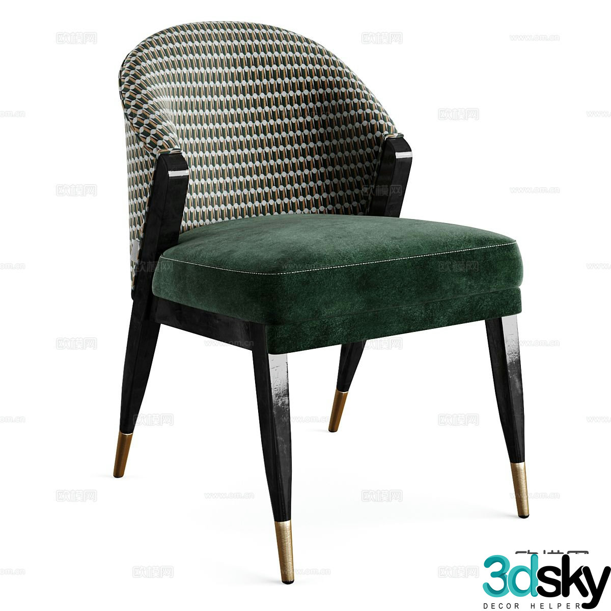 Italian chair dining chair 3d model