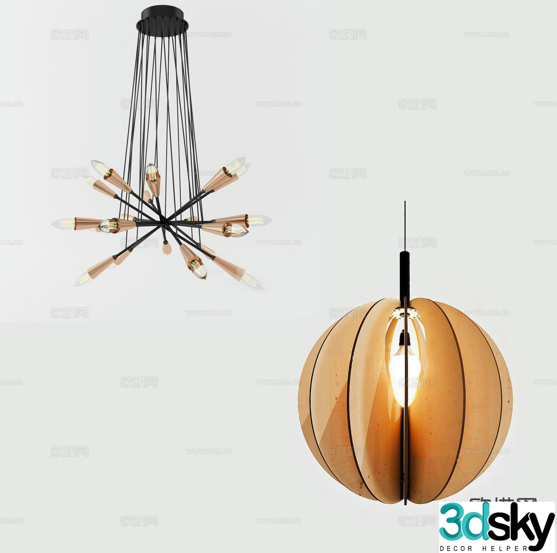 Modern chandelier creative chandelier 3d model