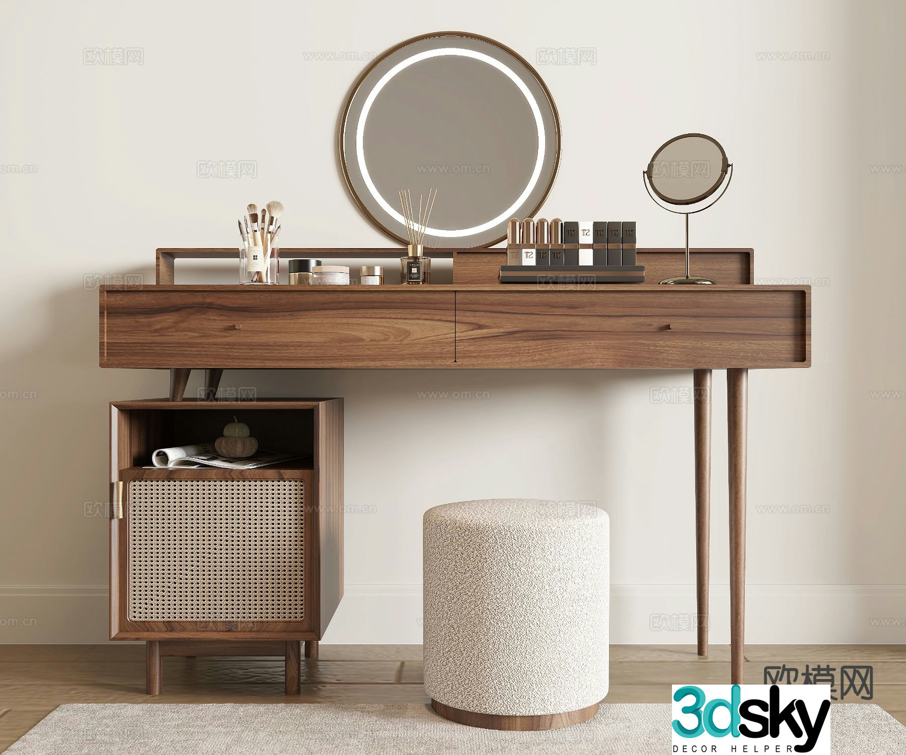 Wabi Sabi dressing table dressing table 3d model
