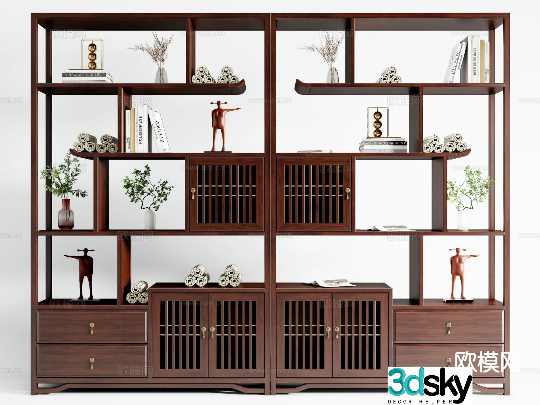 New Chinese style antique rack 3D model