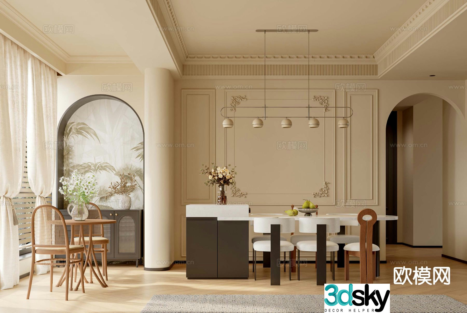 French restaurant 3d model