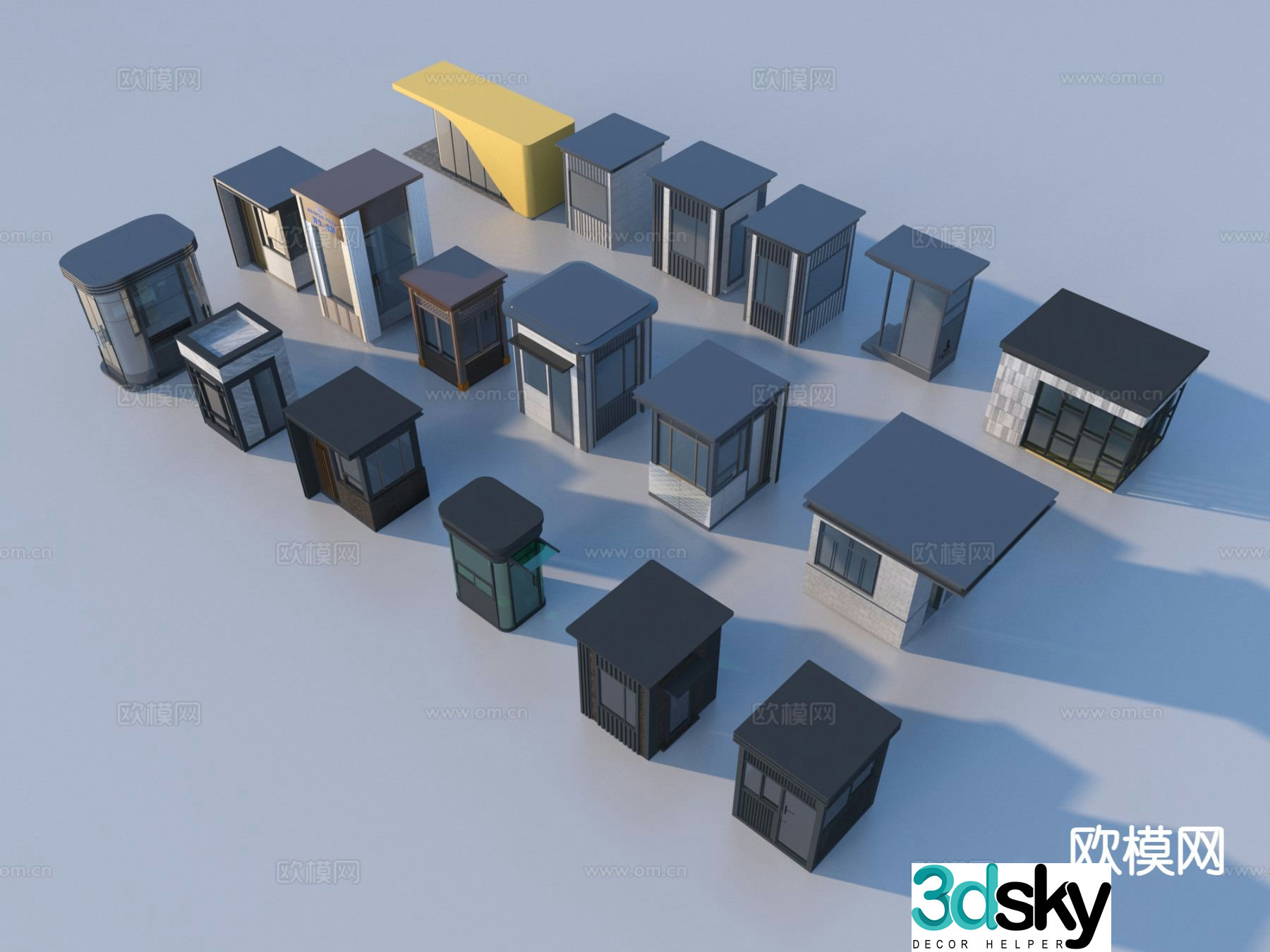 Guard booth, guard booth, security booth 3D model