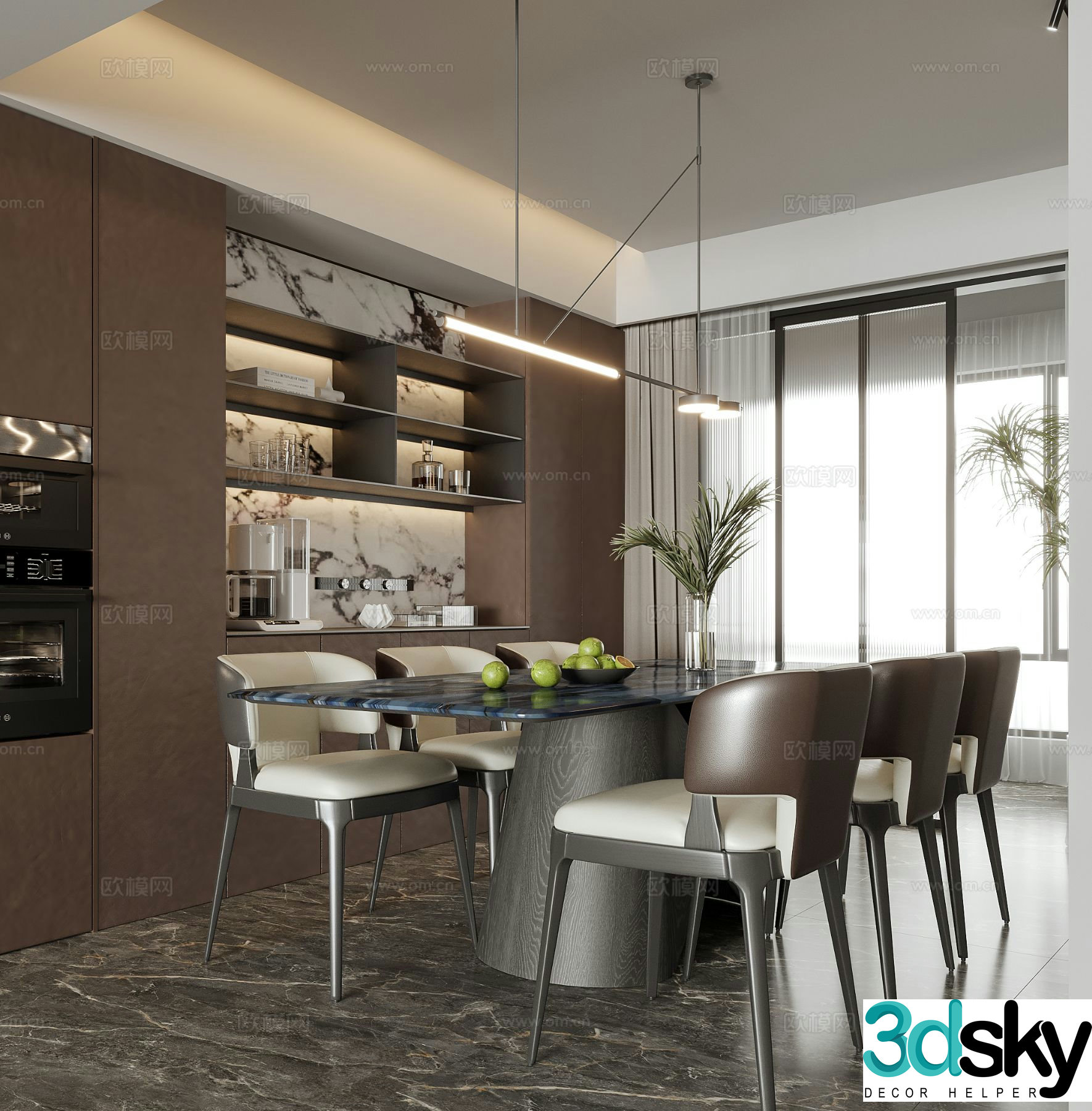 Modern restaurant 3d model