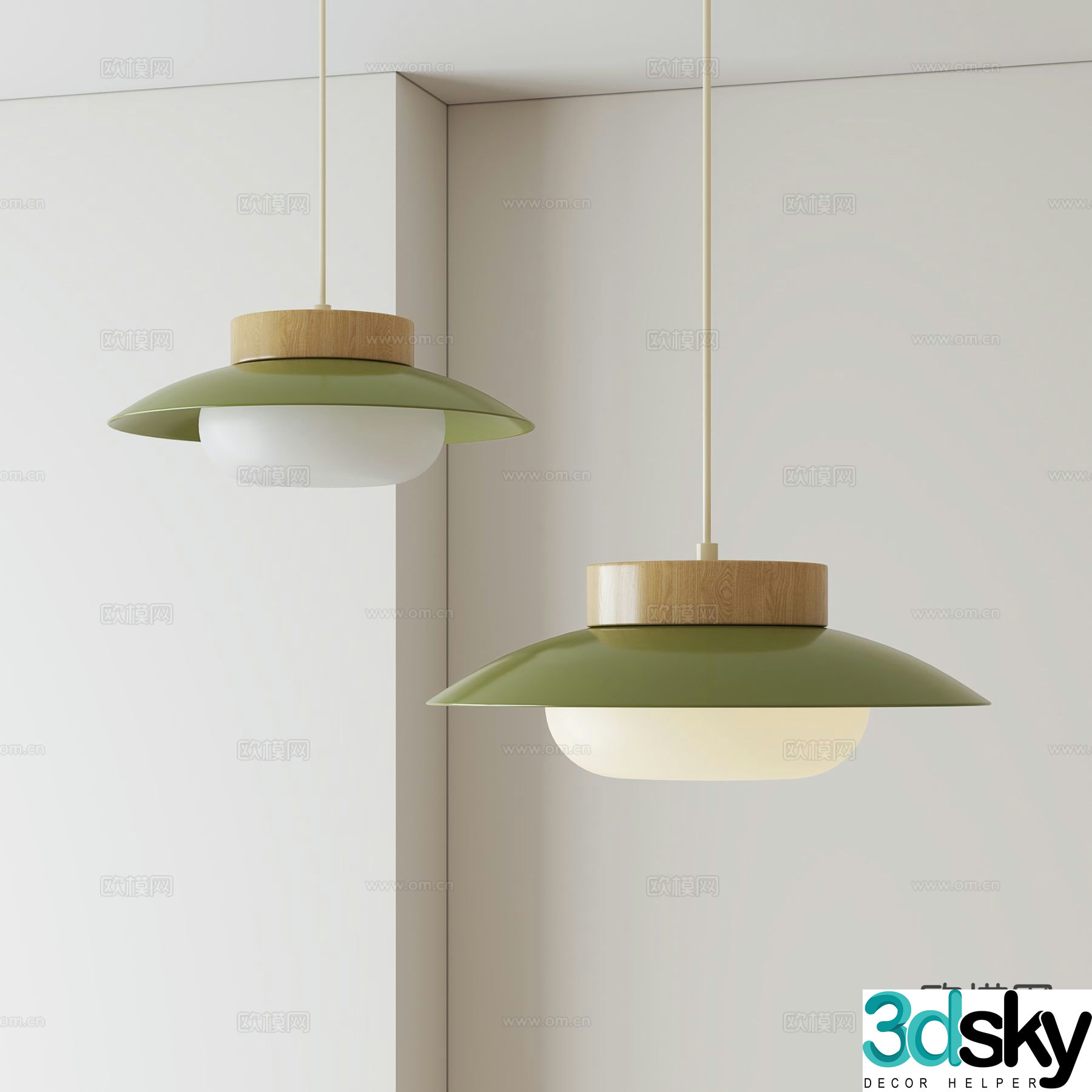 French restaurant chandelier 3d model