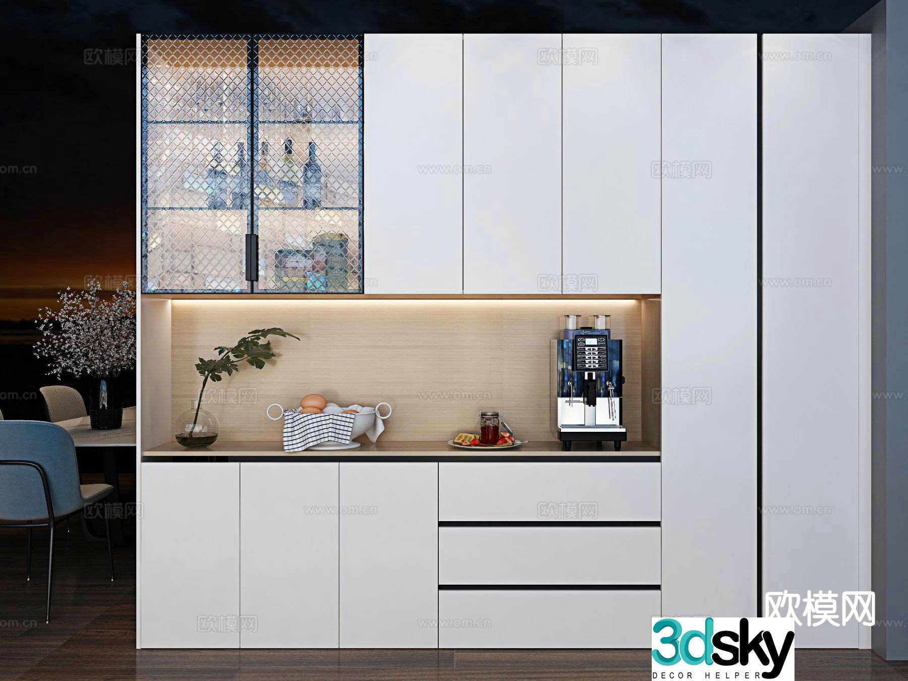 Modern sideboard 3d model