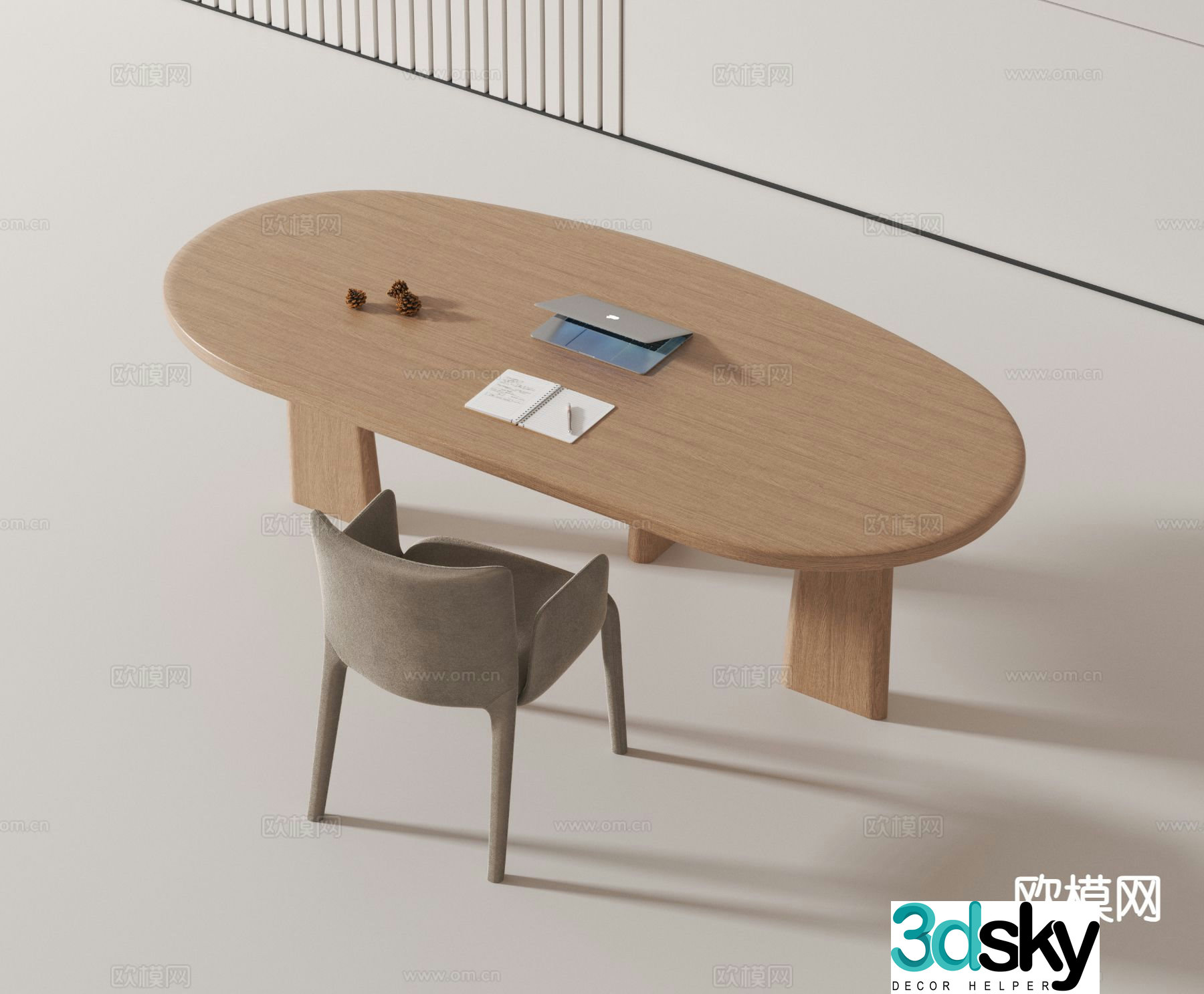 Modern desk chair 3d model