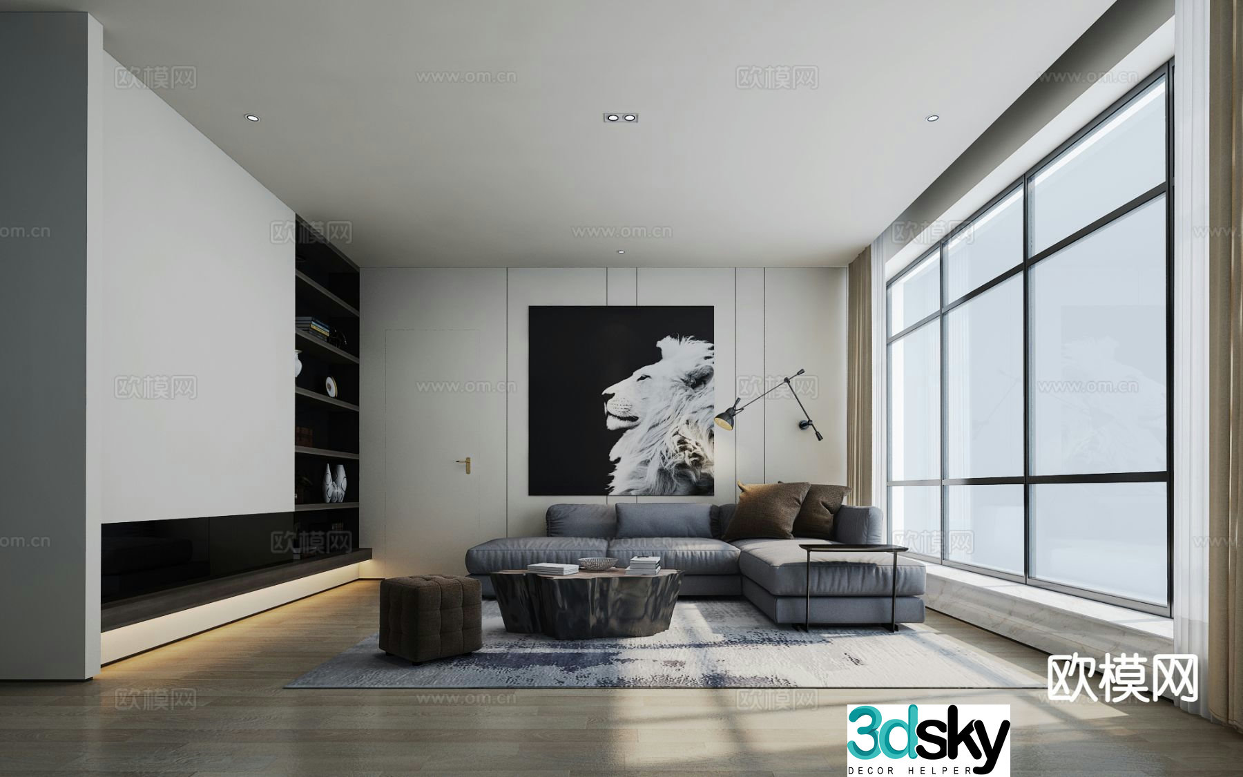 Modern living room 3d model