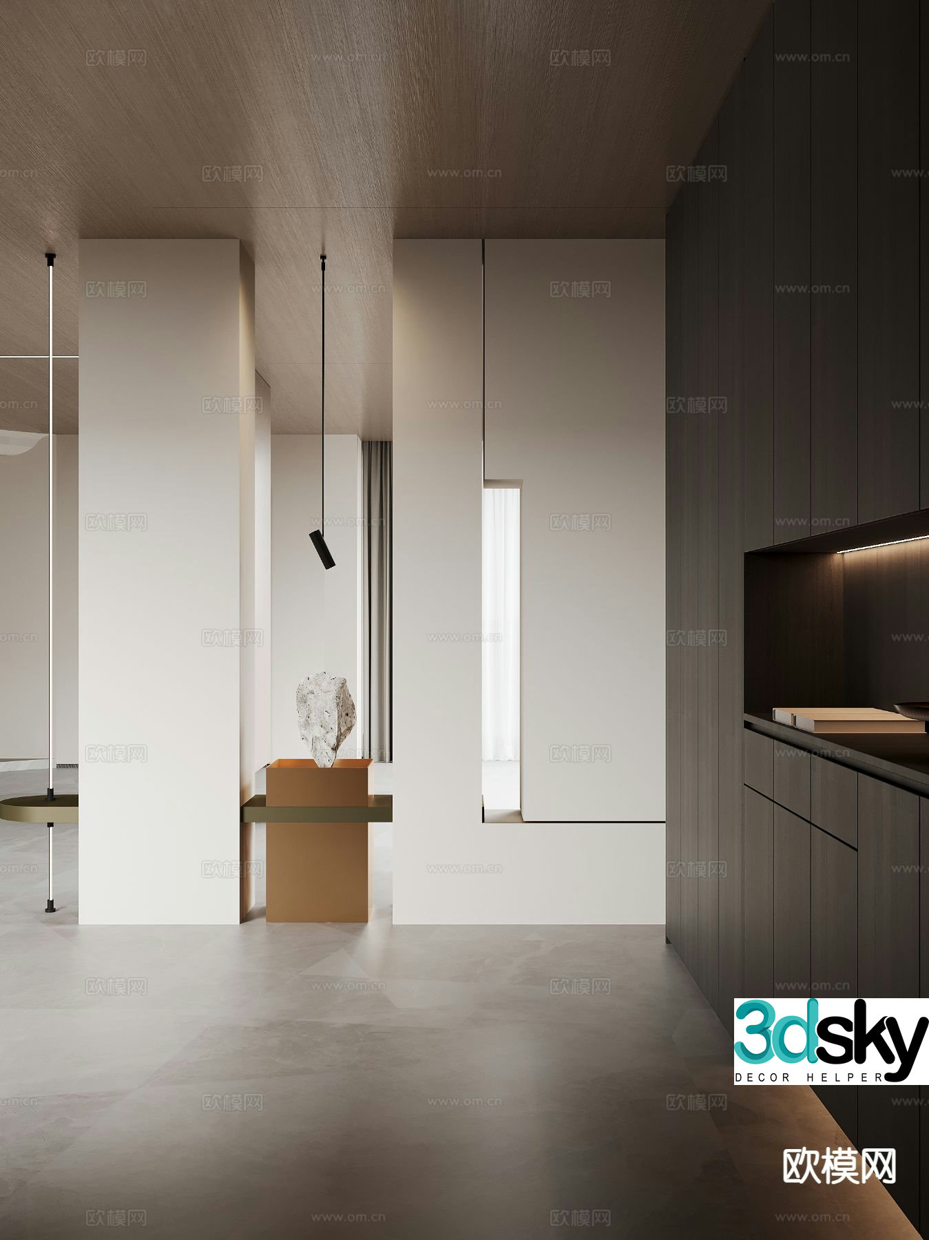 Modern entrance aisle 3D model