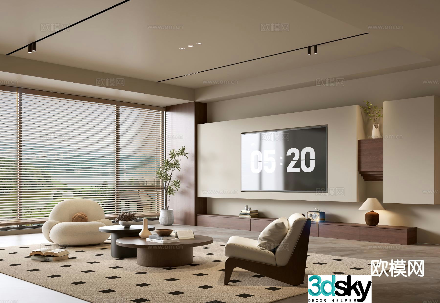 Medieval style living room 3D model