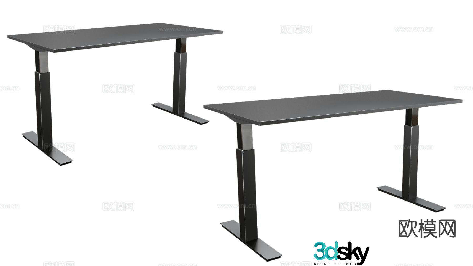 Liftable desk desk 3D model