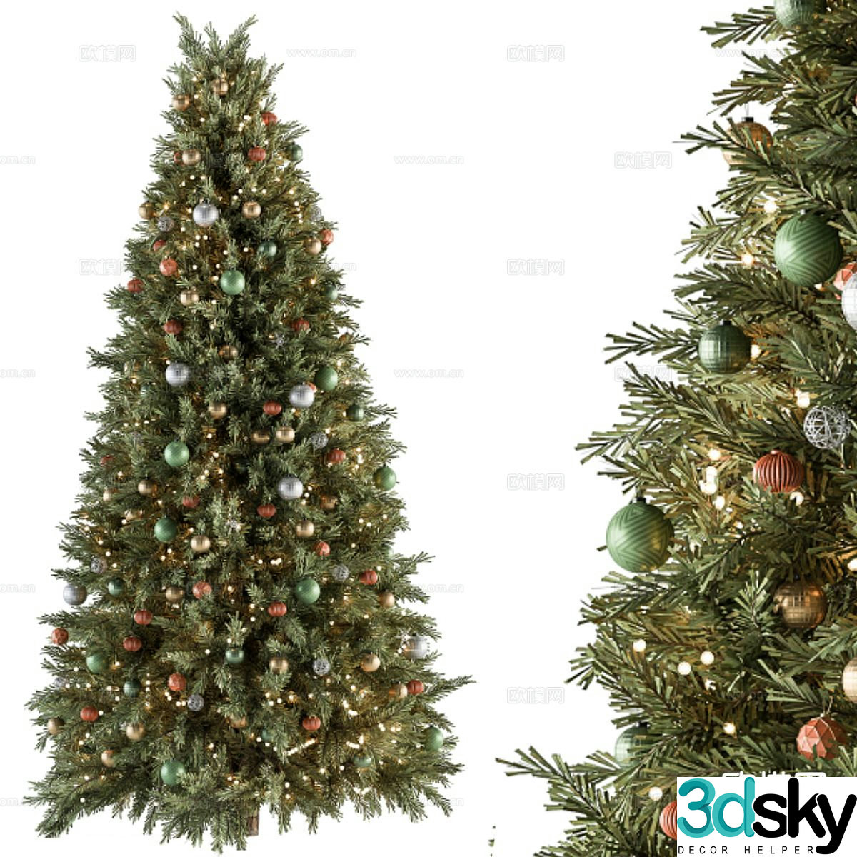Modern Christmas tree ornament 3d model
