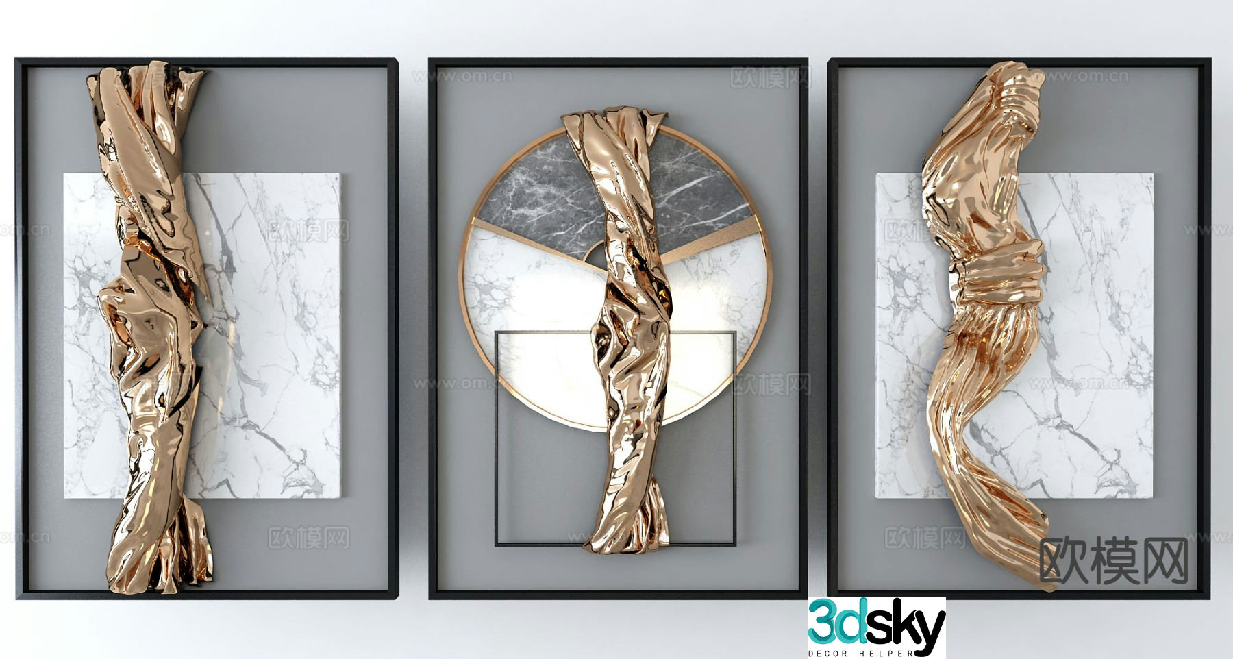 Abstract wall decoration three-dimensional hanging decoration 3d model