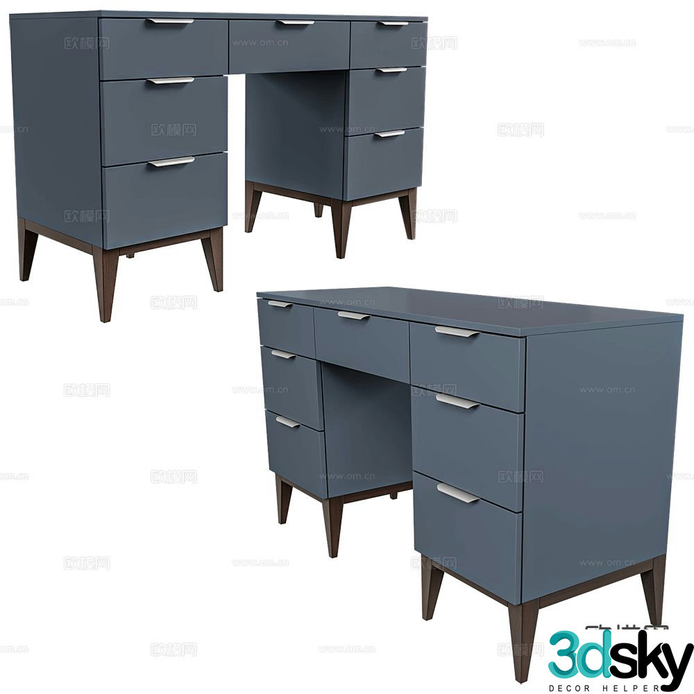 Mister modern desk writing desk 3d model