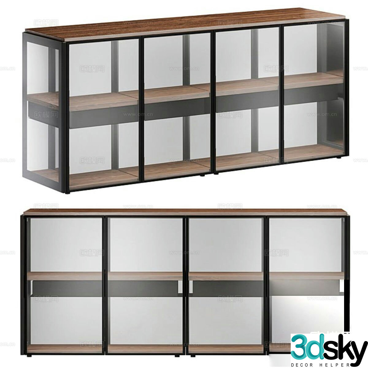 Modern storage cabinet storage rack 3d model