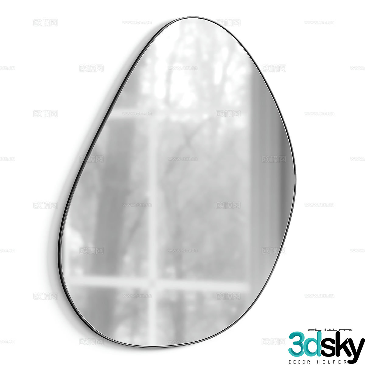 Simple decorative mirror 3d model
