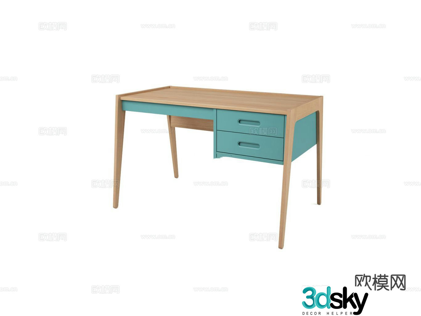 Children’s desk study table 3d model
