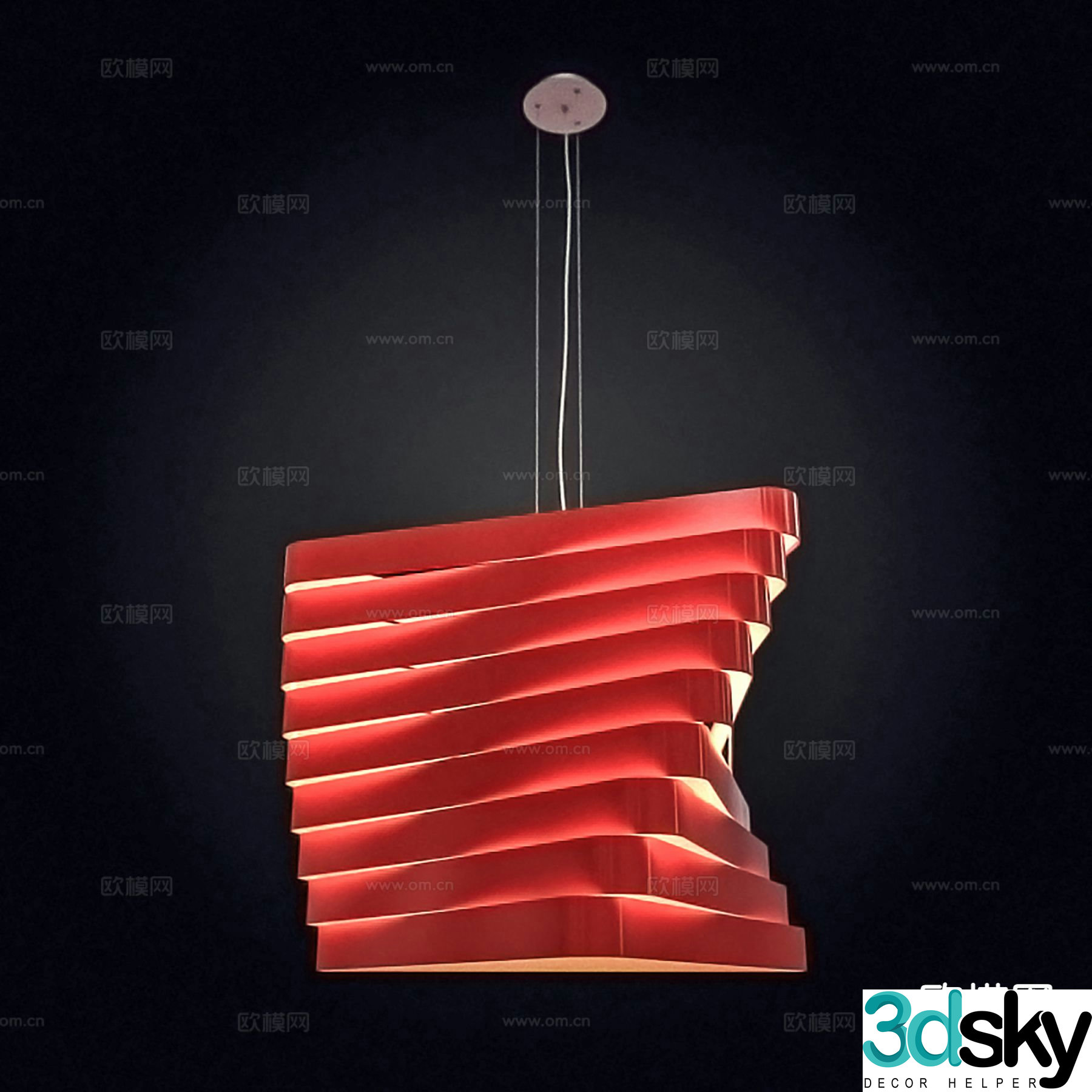 Modern creative chandelier art chandelier indoor chandelier 3d model