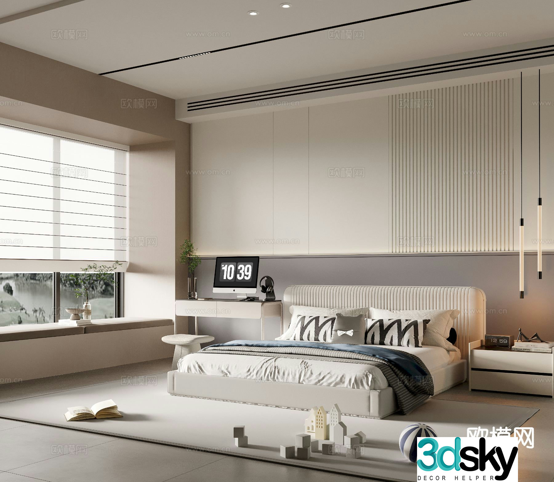Modern boy’s room kid’s room children’s room 3d model