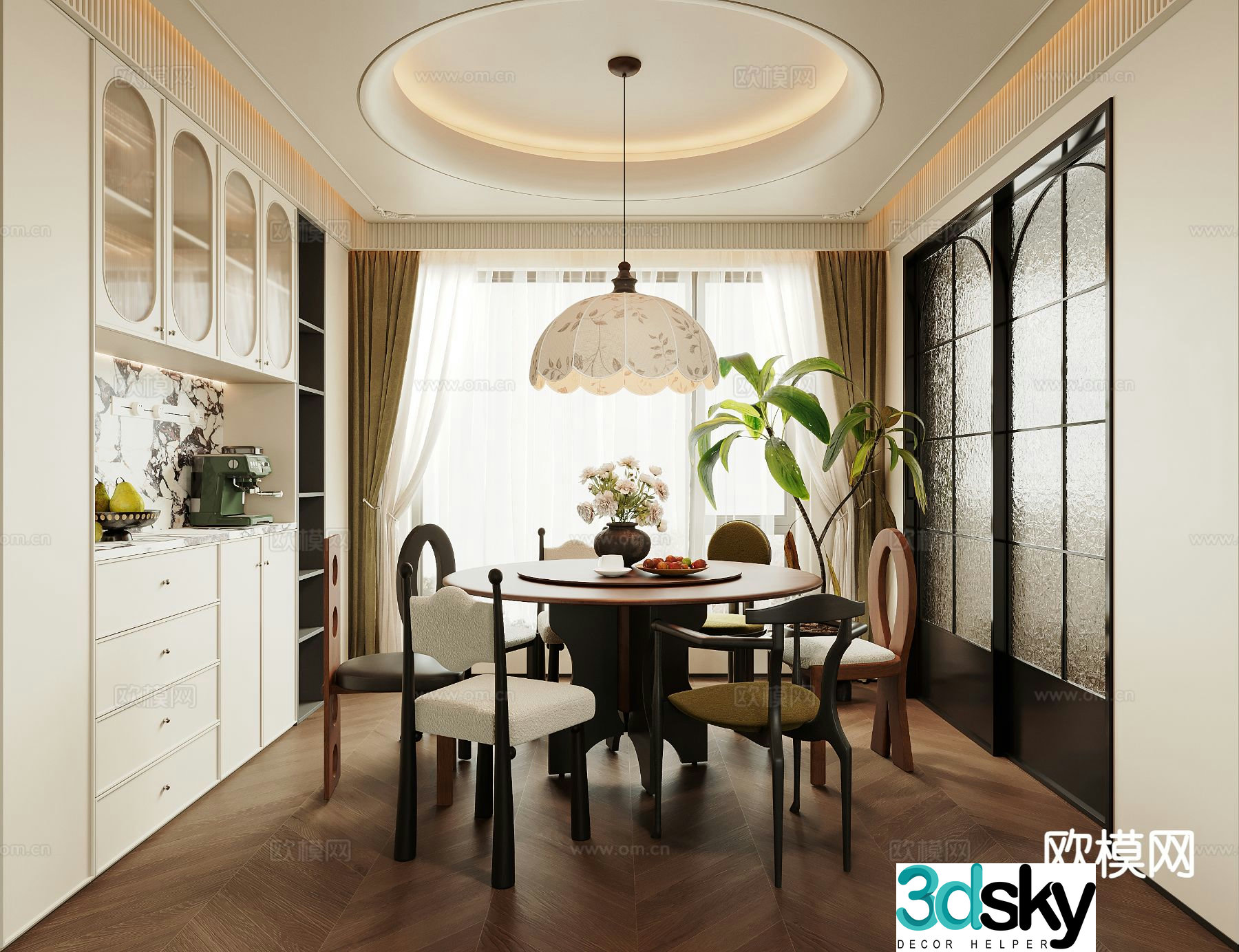 French restaurant 3d model