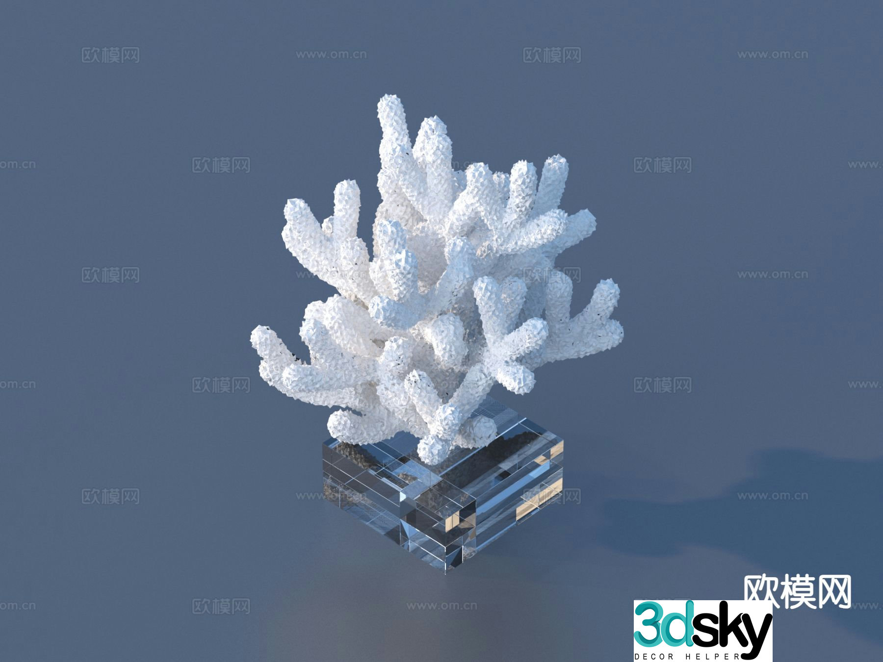 Coral sculpture crafts ornaments 3d model