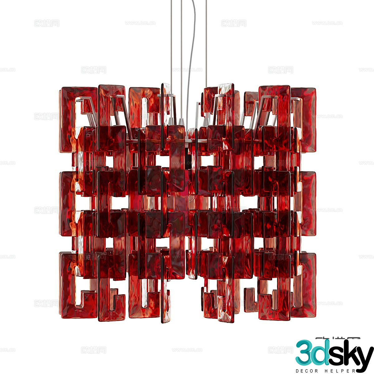 Light luxury chandelier art chandelier 3d model