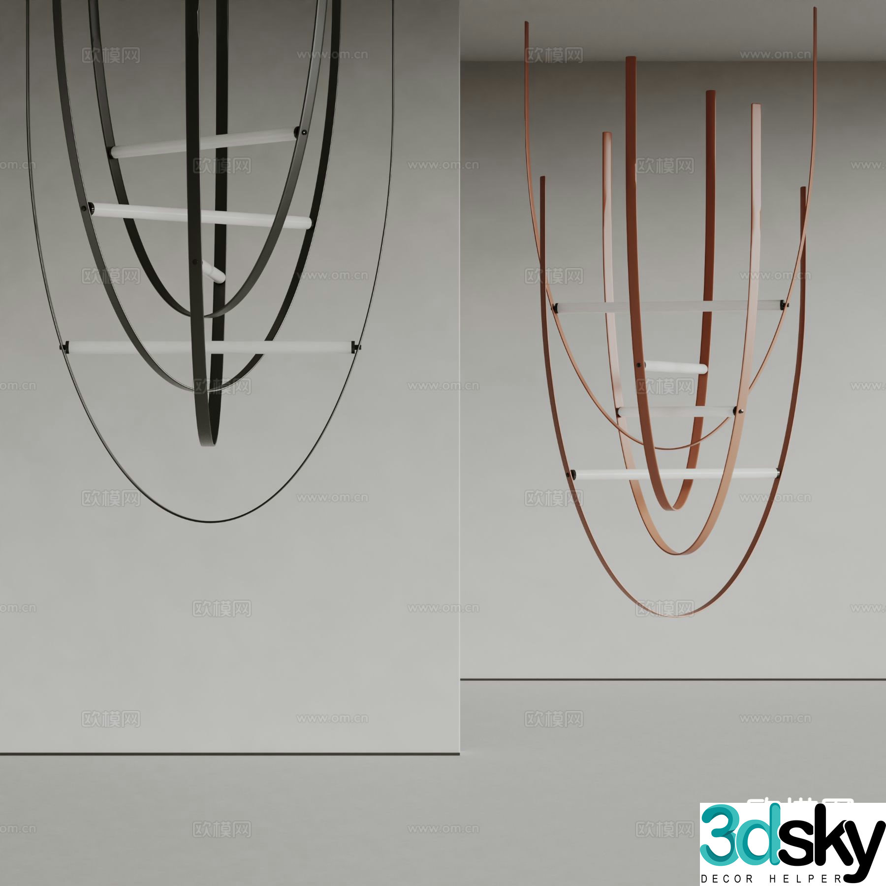 NEWOOD creative chandelier 3d model