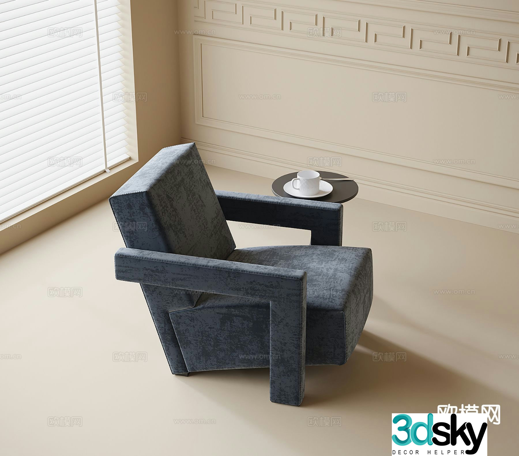 Modern leisure chair chair 3d model