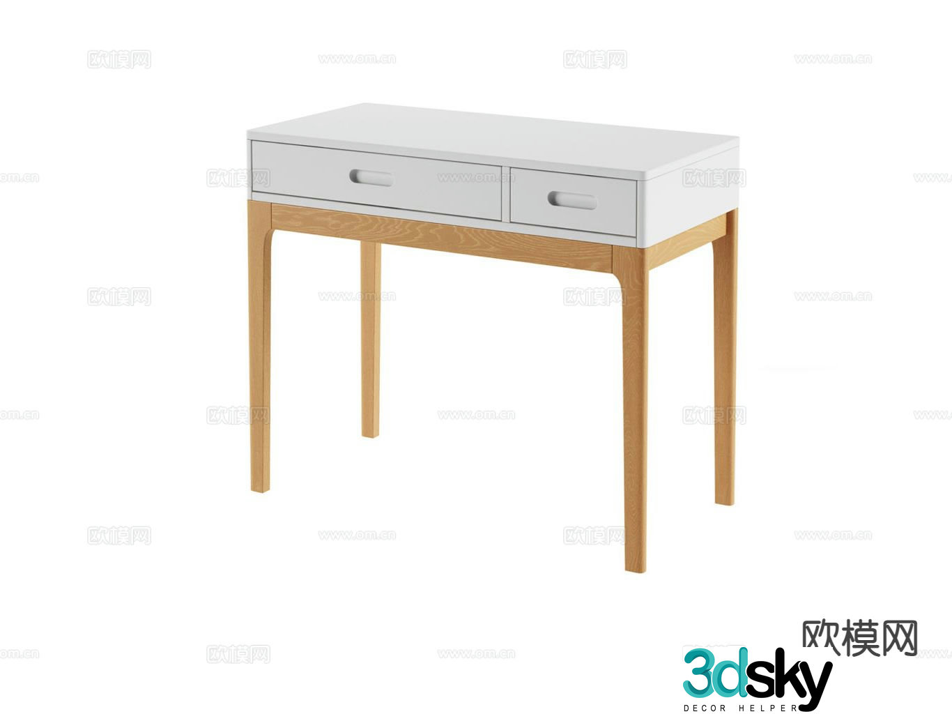 Modern desk study table 3d model