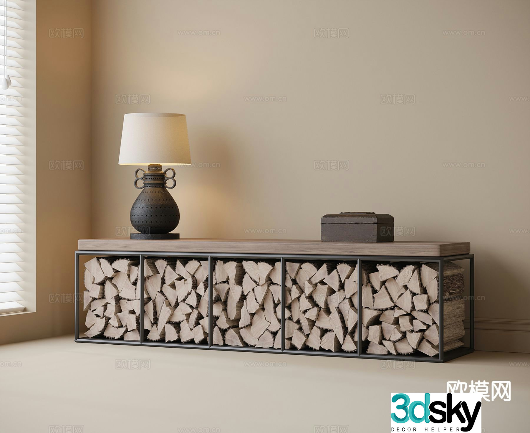 Wabi-sabi TV cabinet 3d model