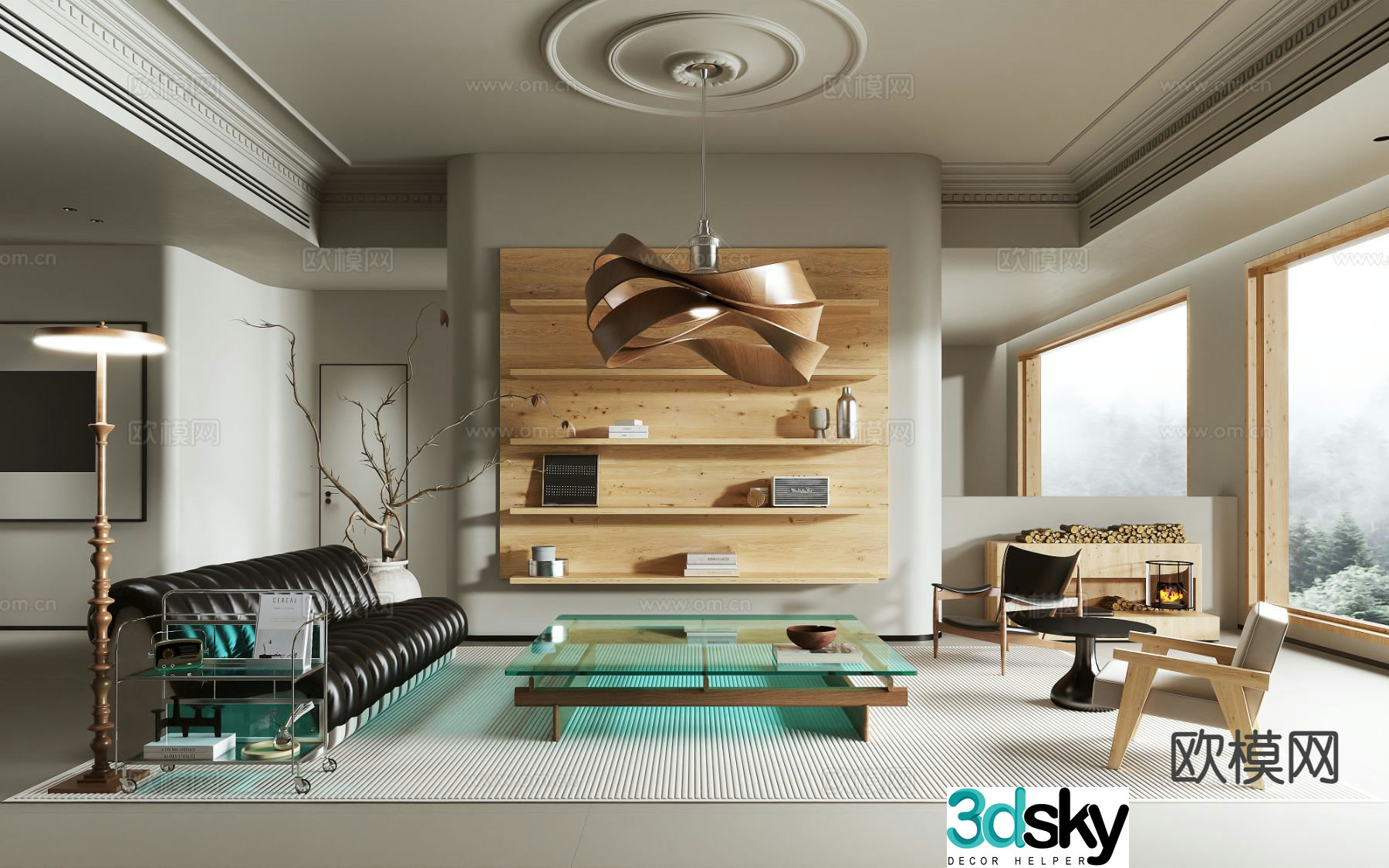 Medieval style living room 3D model