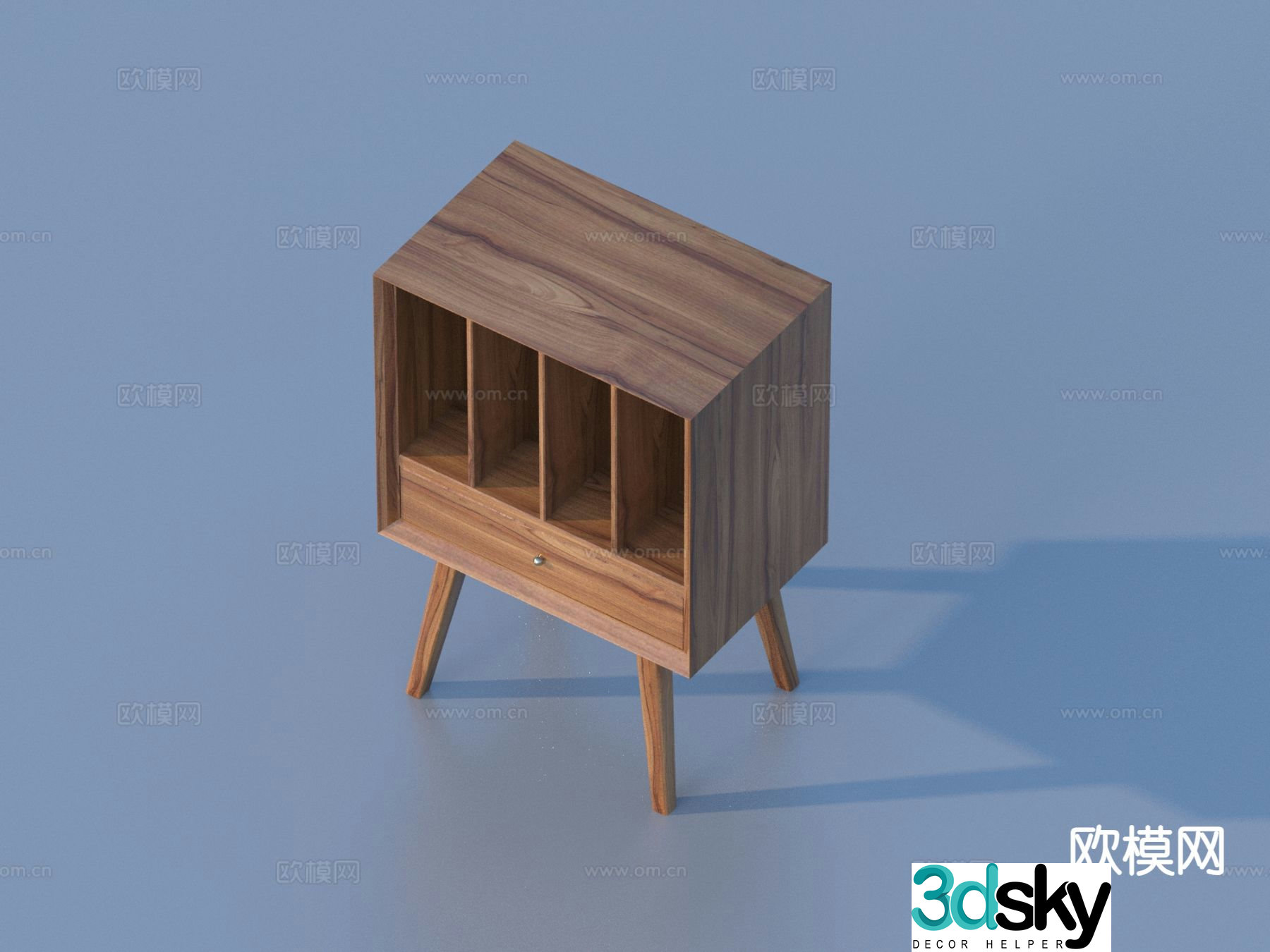wabi-sabi bedside table 3d model