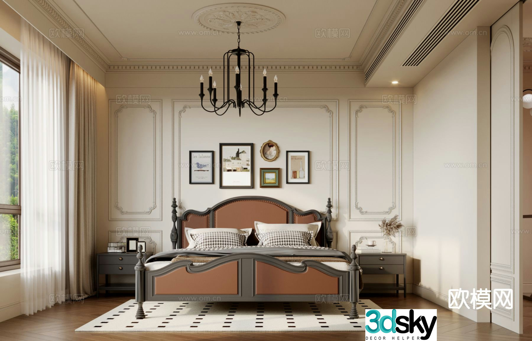 French bedroom master bedroom 3d model
