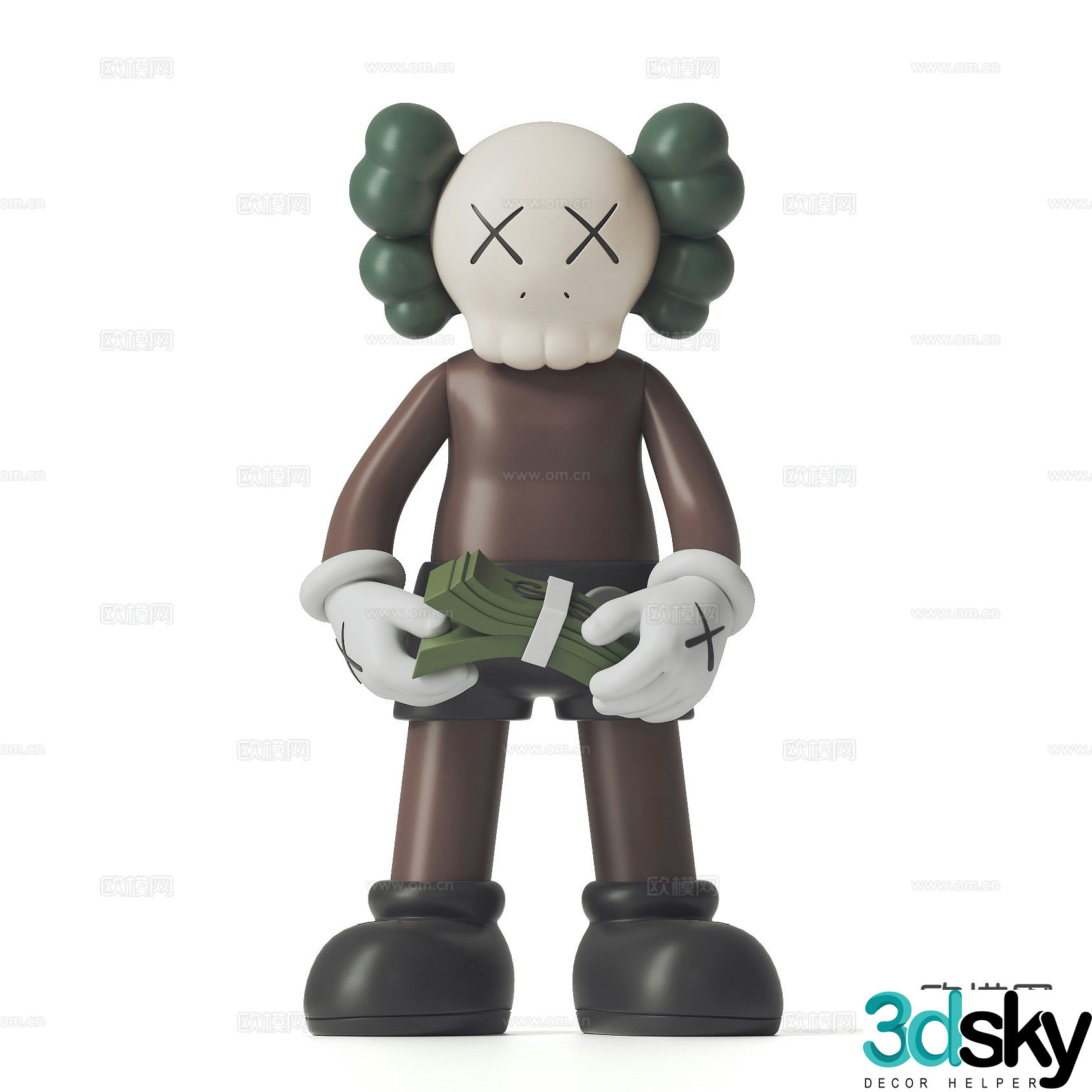 kwas trendy toy sculpture doll cartoon ornament 3d model