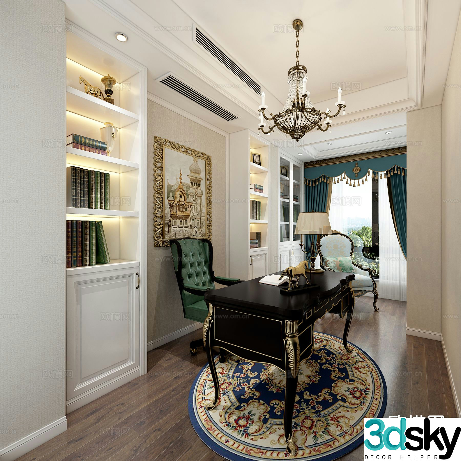 European style study 3D model