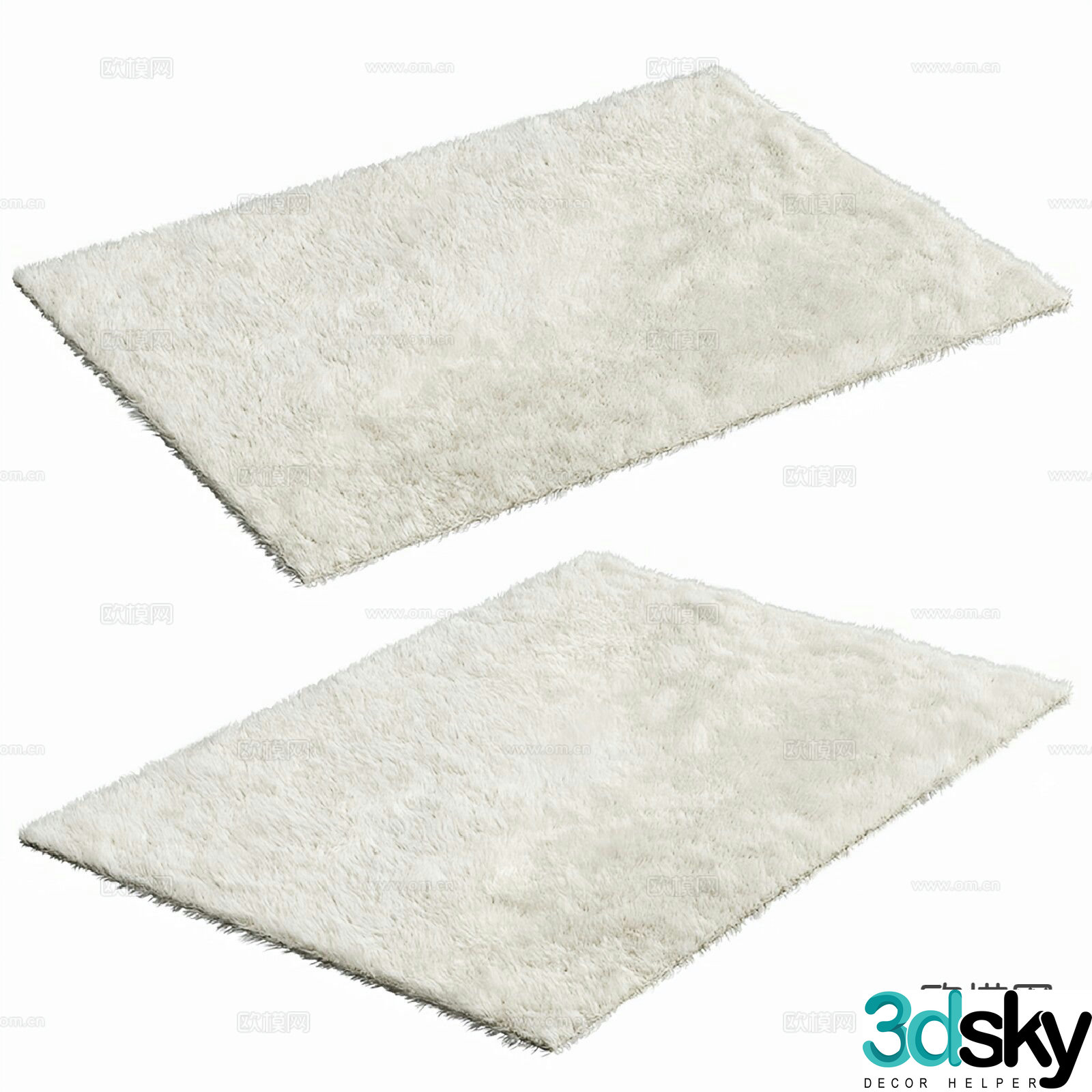 Plush carpet fur 3d model