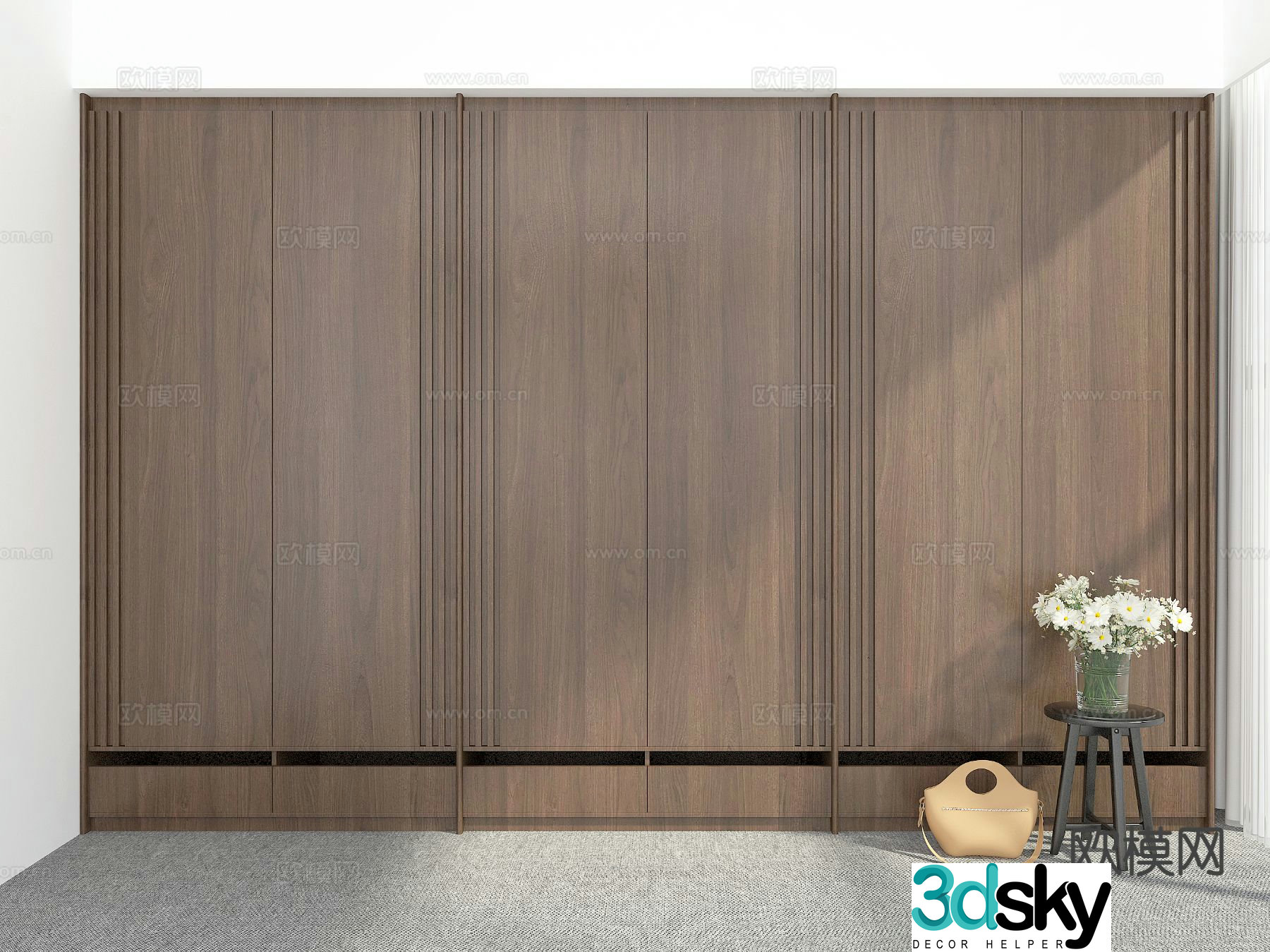 Modern wardrobe 3d model