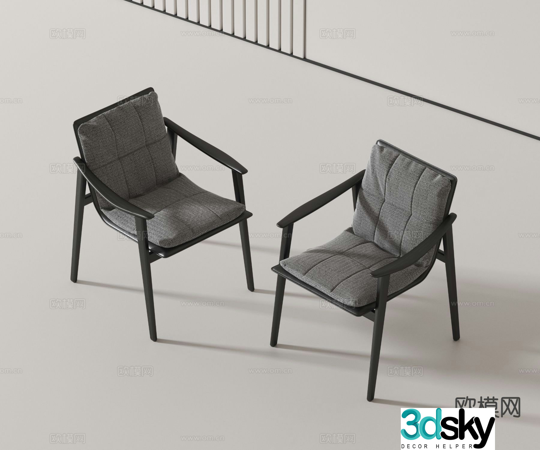 Modern single chair chair armchair 3d model