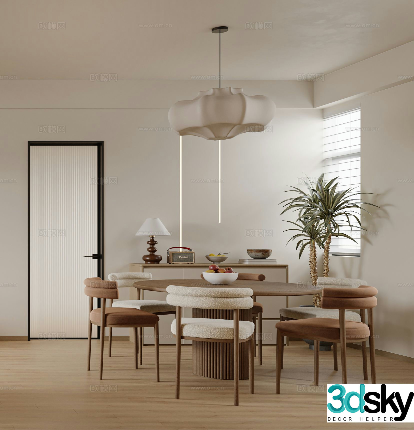 Modern restaurant 3d model