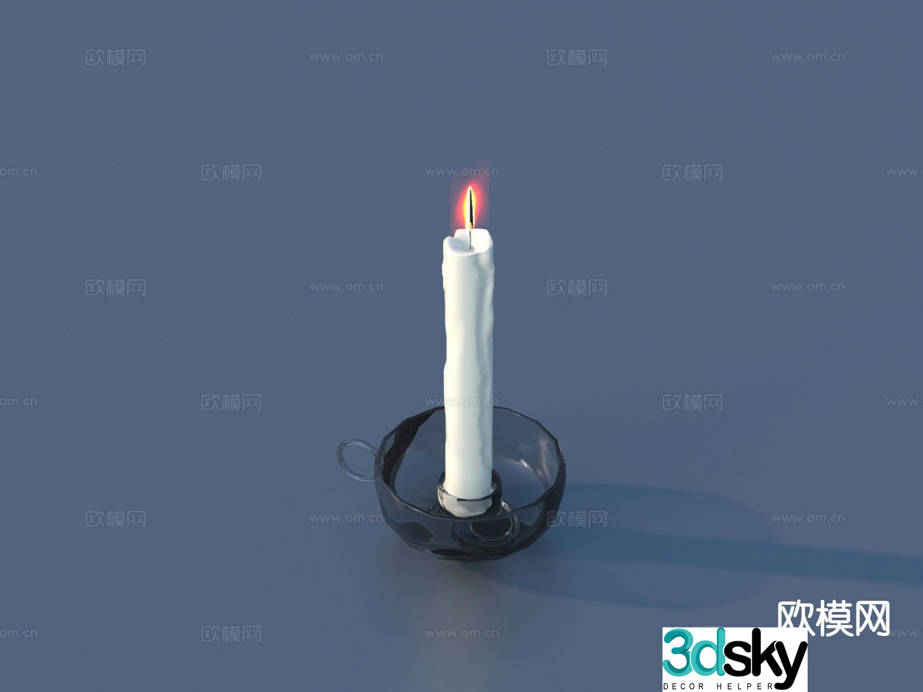 Candelabra lamp candle 3d model
