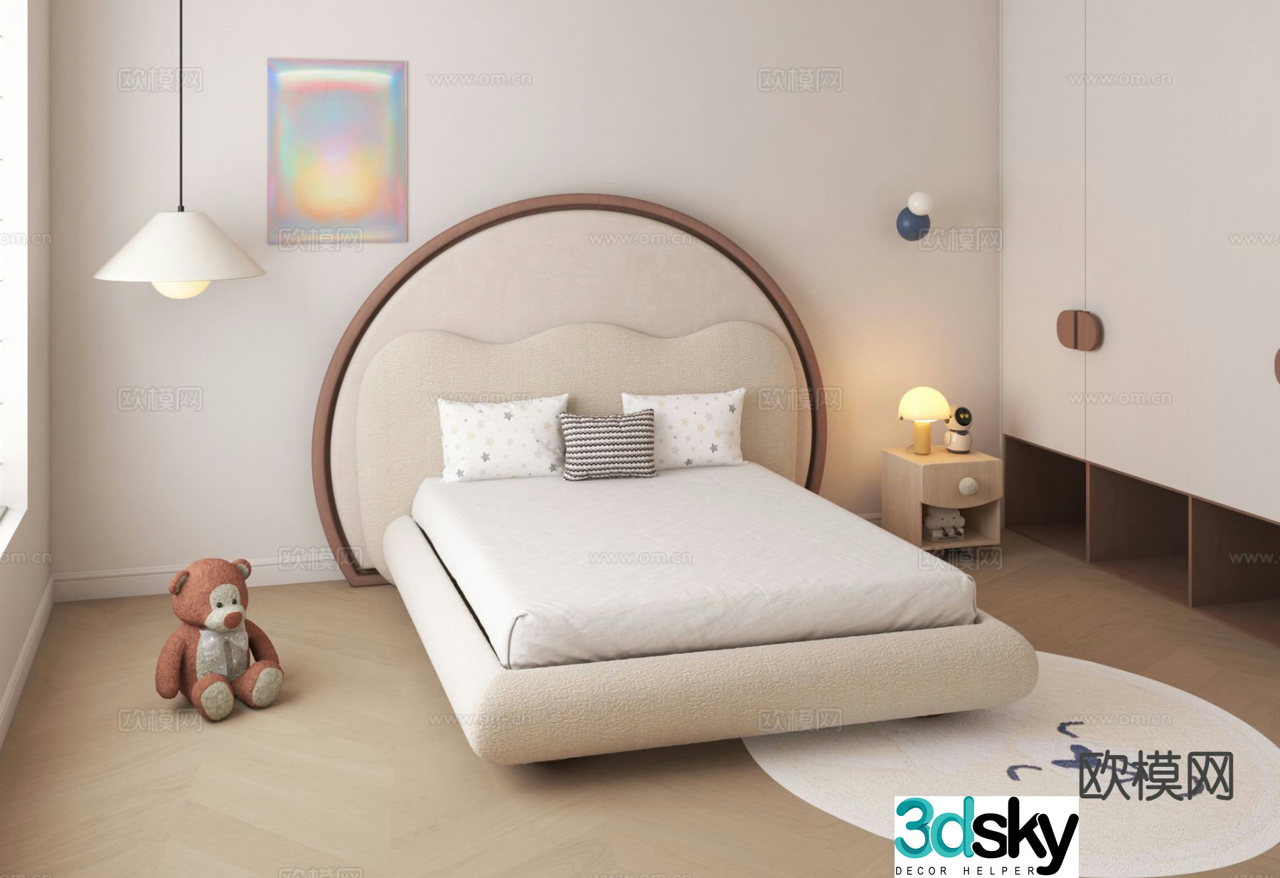 Modern children’s bed child’s bed 3d model