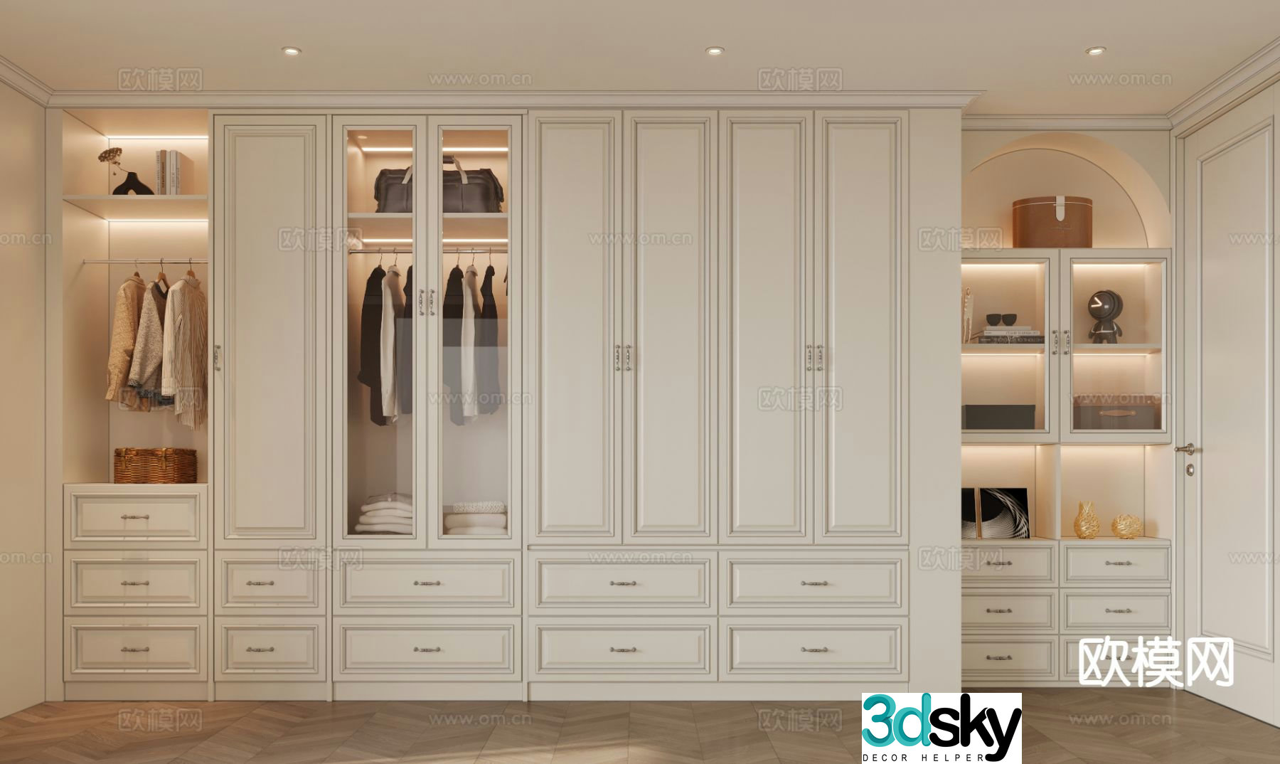 Cream wind cloakroom 3D model