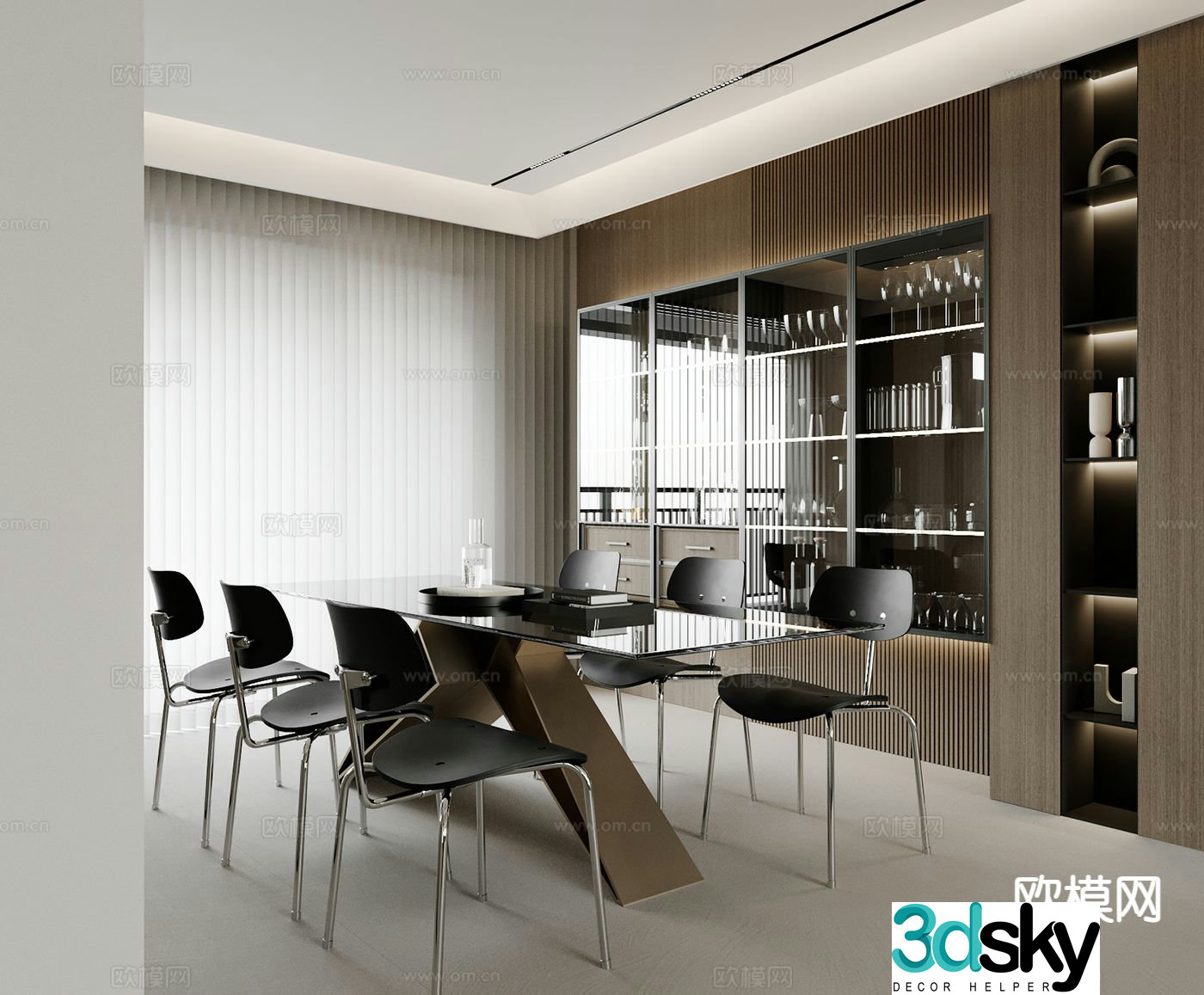 Modern restaurant 3d model
