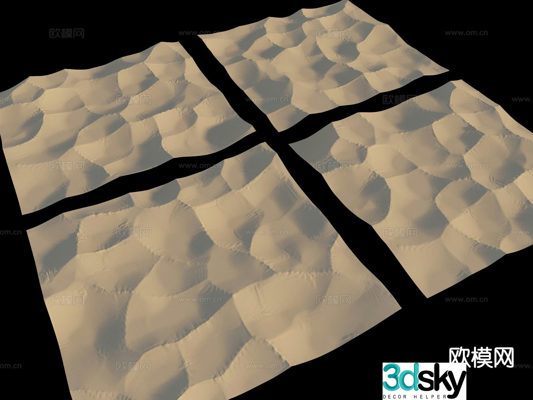 desert cliff beach 3d model
