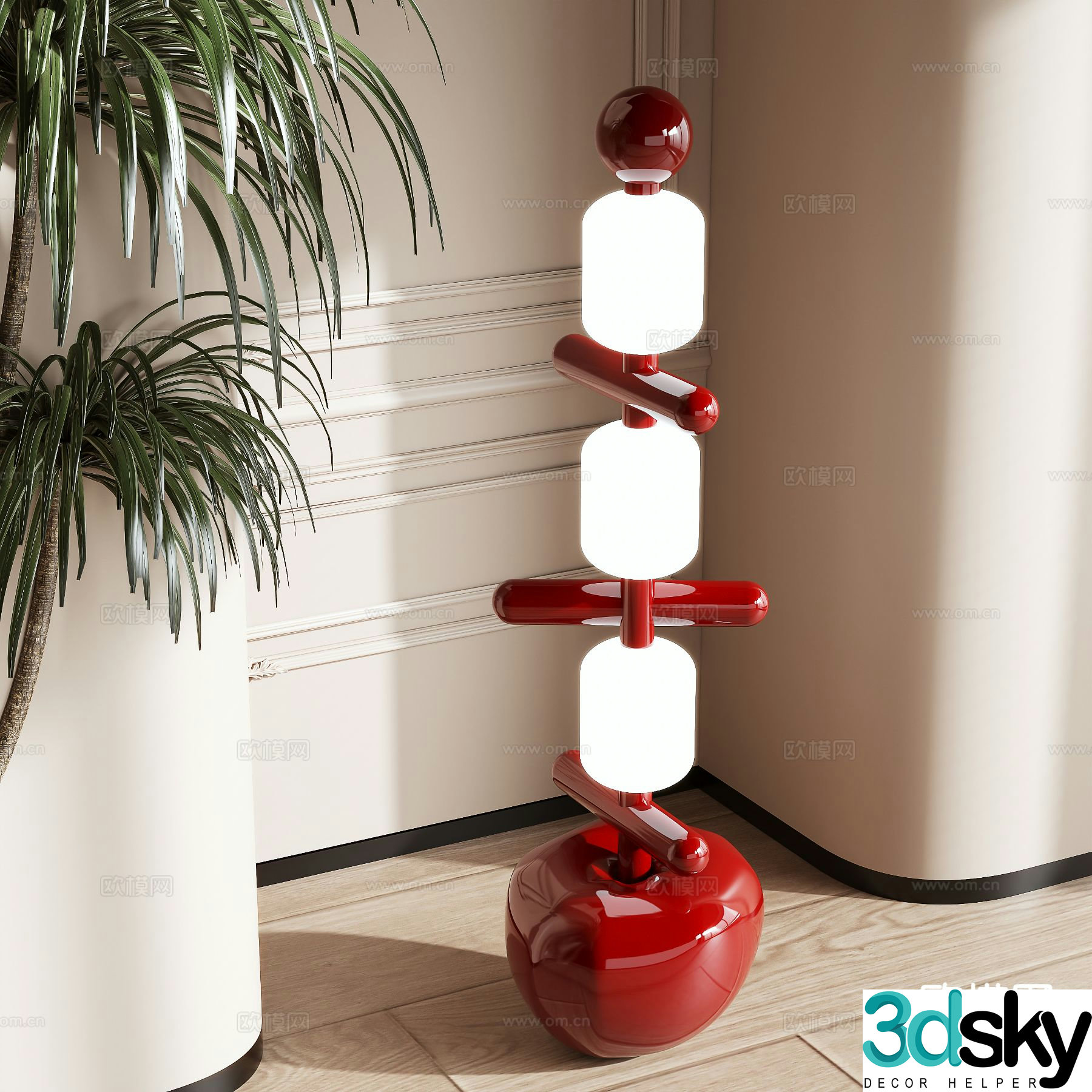 Modern floor lamp 3d model