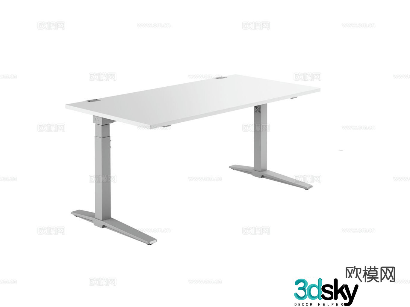 Lift desk computer desk desk study table 3d model