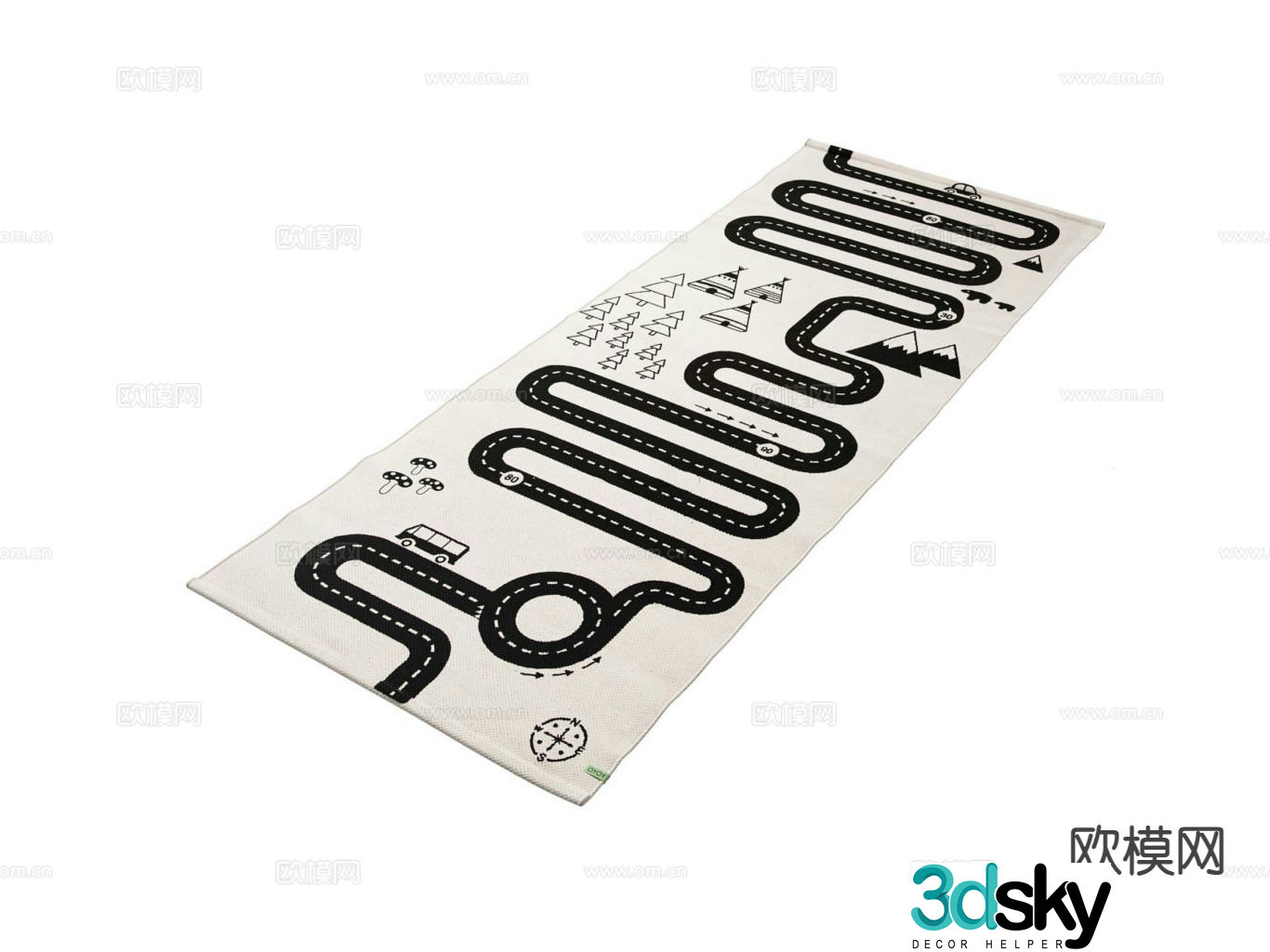 Children’s carpet cartoon carpet 3d model