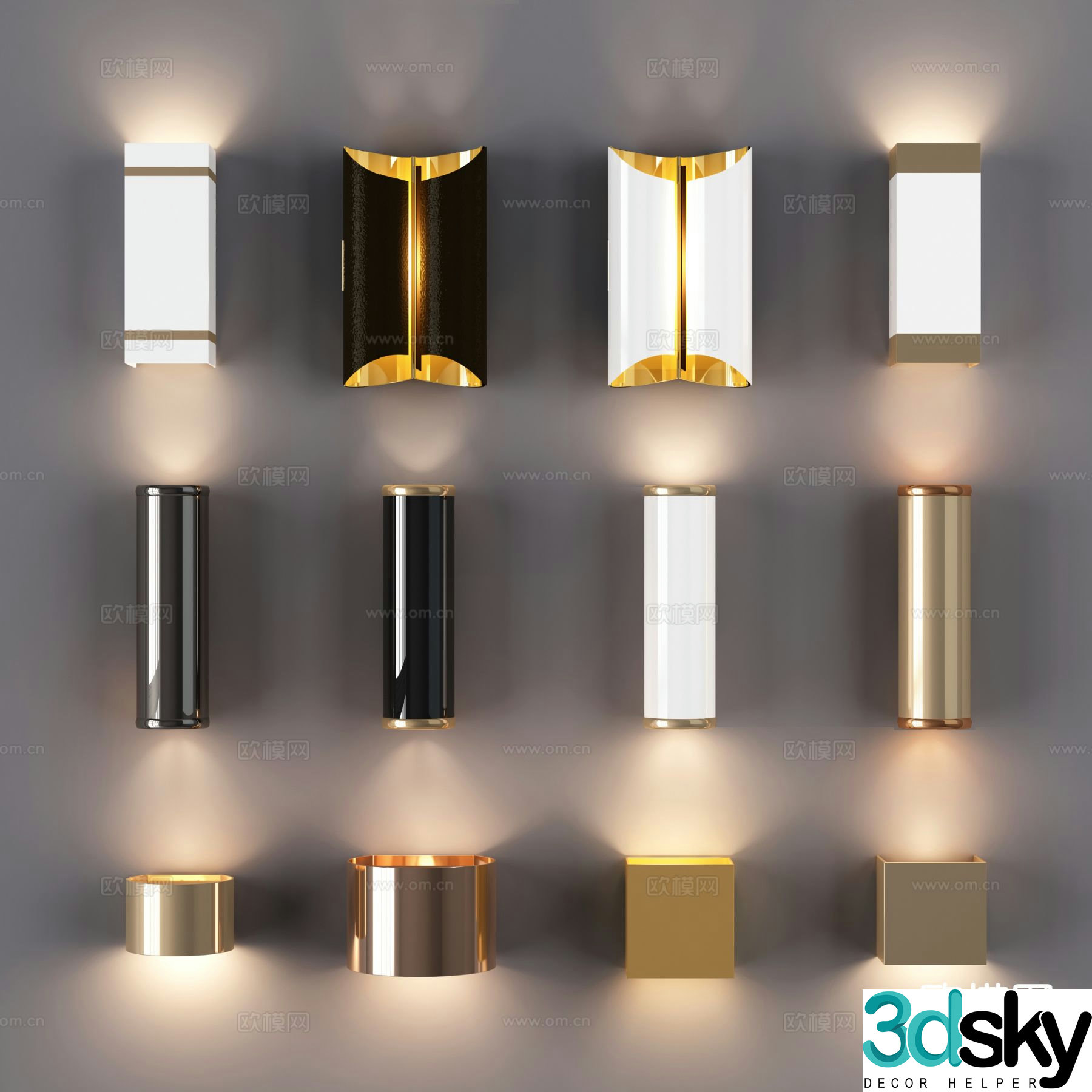 Light luxury wall lamp bedside wall lamp 3d model