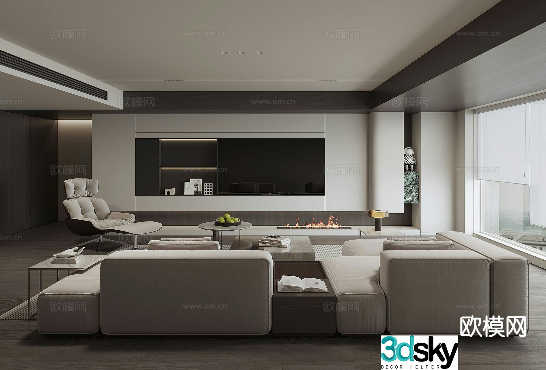 Modern living room 3d model