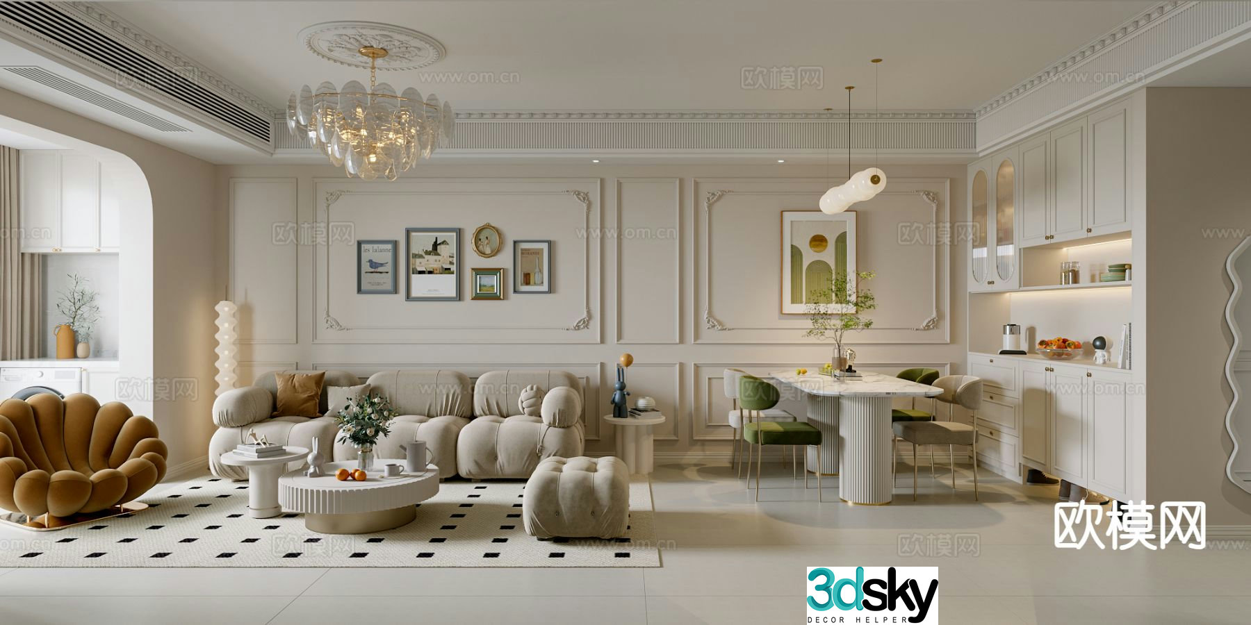 French restaurant 3d model